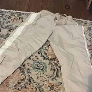 Garage Tan Joggers with White Stripe